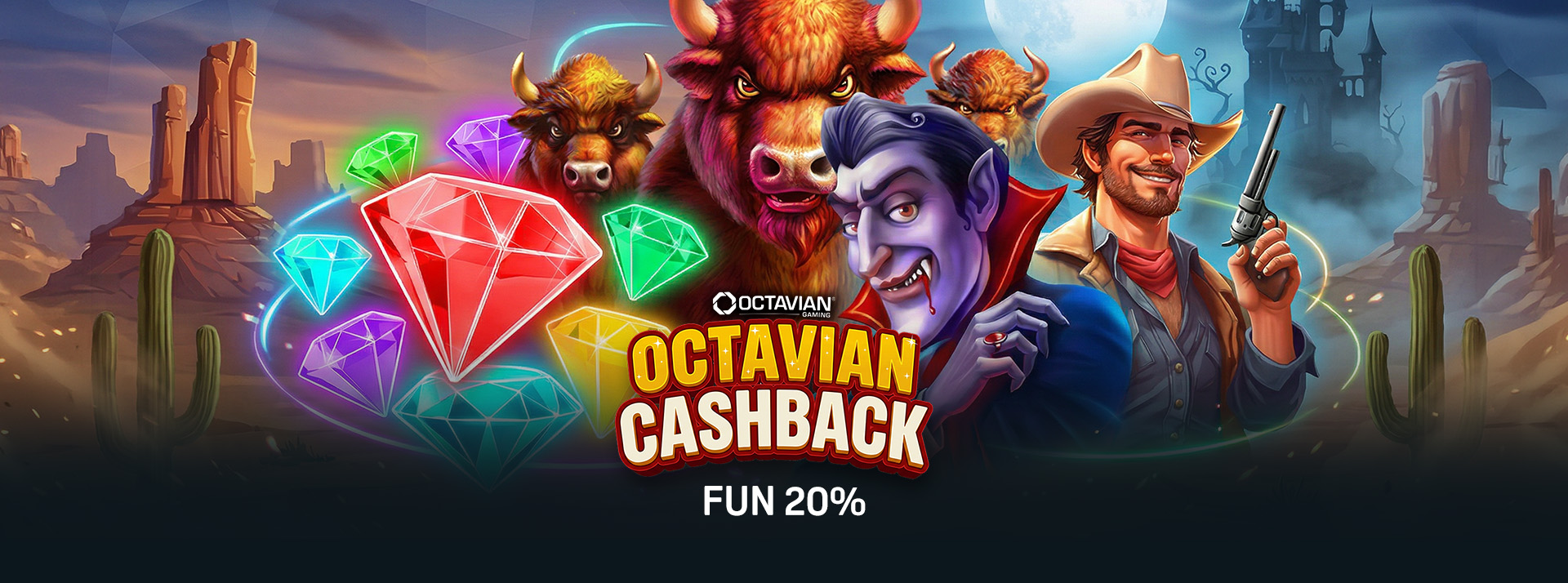Octavian Cashback - 20 per cento fino a 500 euro in Fun Bonus