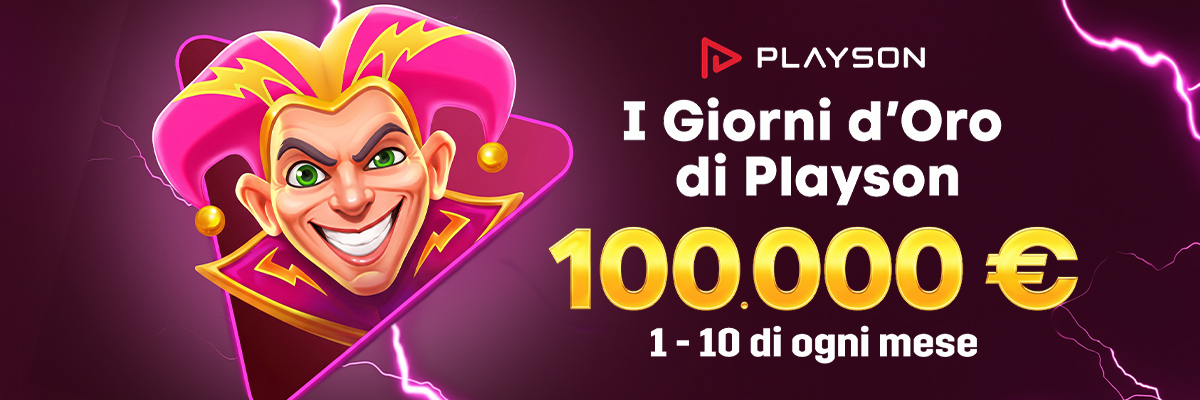 I Giorni D'Oro di Playson - Torneo di Rete